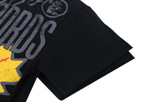 Oversize Alphabet Graffiti Print Short Sleeve T-shirt