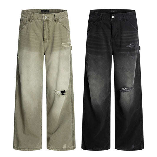 American Retro Tattered Jeans Jeans