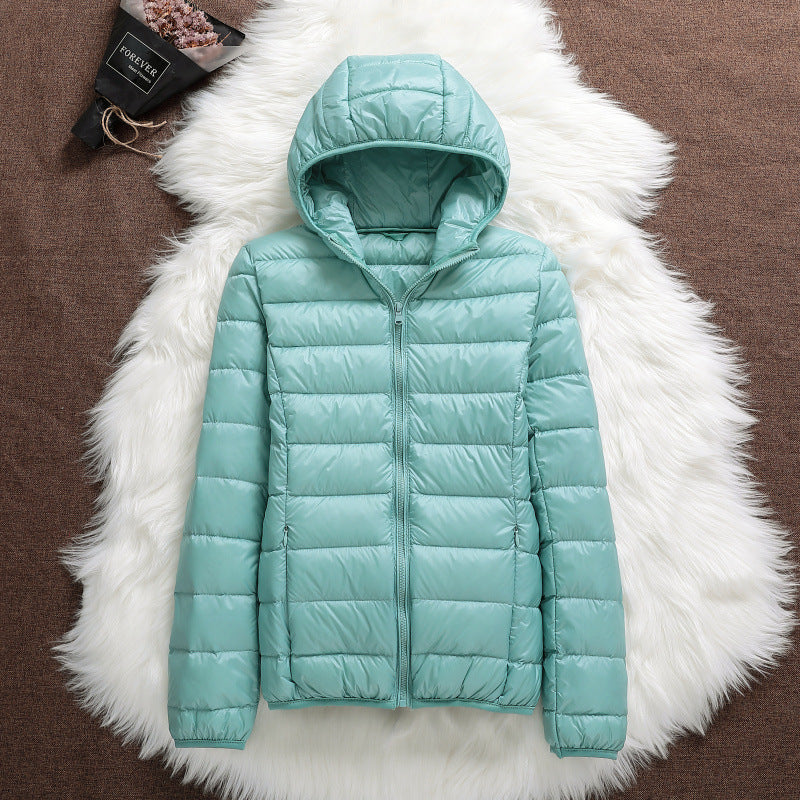 Lightweight Down Jacket Women's Hooded Short Slim-fit Lightweight Jacket