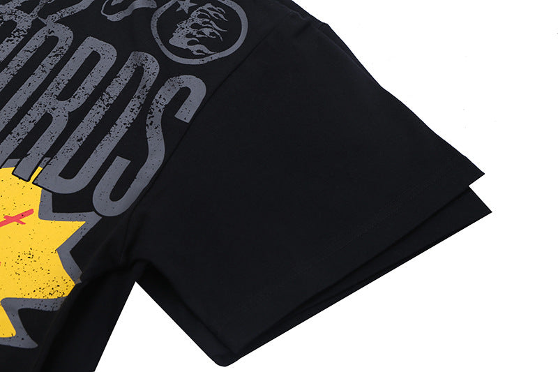 Oversize Alphabet Graffiti Print Short Sleeve T-shirt