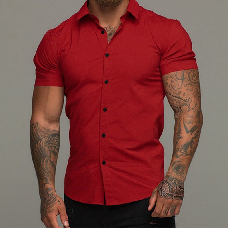Lapel Shirt Stretch Thin Solid Color Athleisure Cardigan