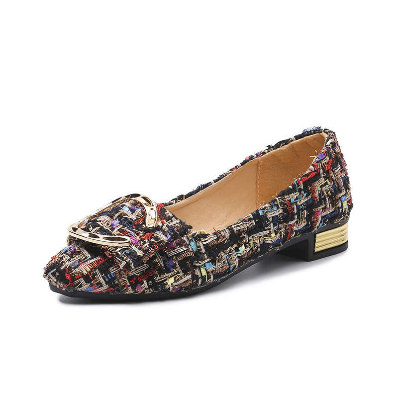 Pointed Shallow Mouth Peas  Slip-on Slip-on Shoes